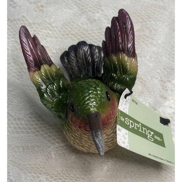 Hand-Painted Hummingbird Figurine By The Spring Shop 4-Inch Resin Decor Accent - Picture 6 of 6